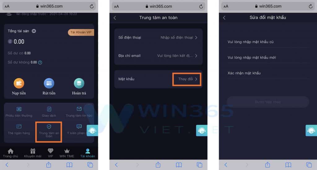 cách lấy lại mật khẩu win365
