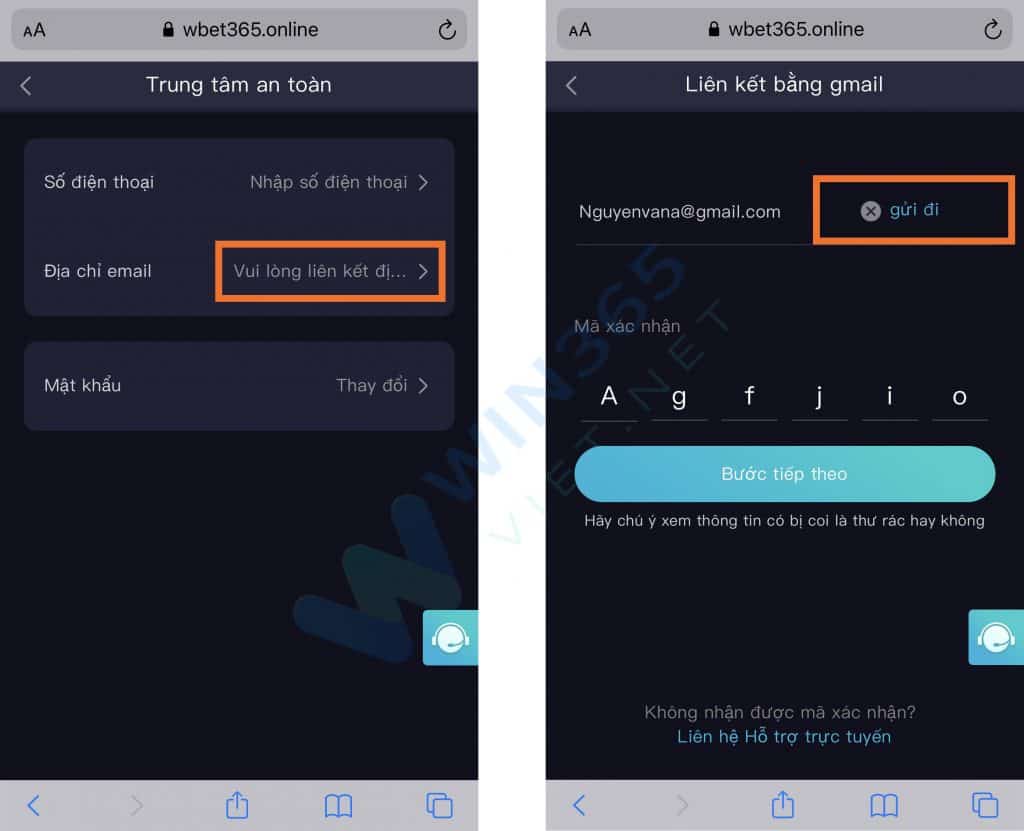 liên kết email win365