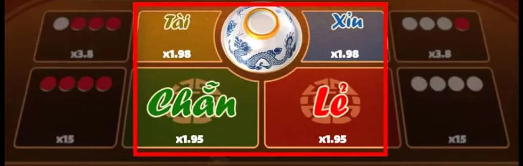 Chỉ đặt 2 cửa chẵn lẻ