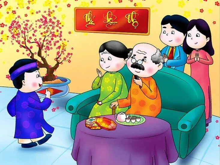 Mơ thấy mình đang chúc Tết ở quê