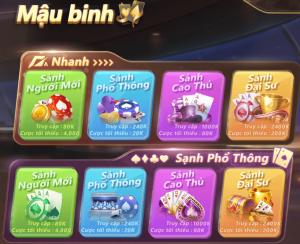 Sảnh game mậu binh tại nhà cái K8