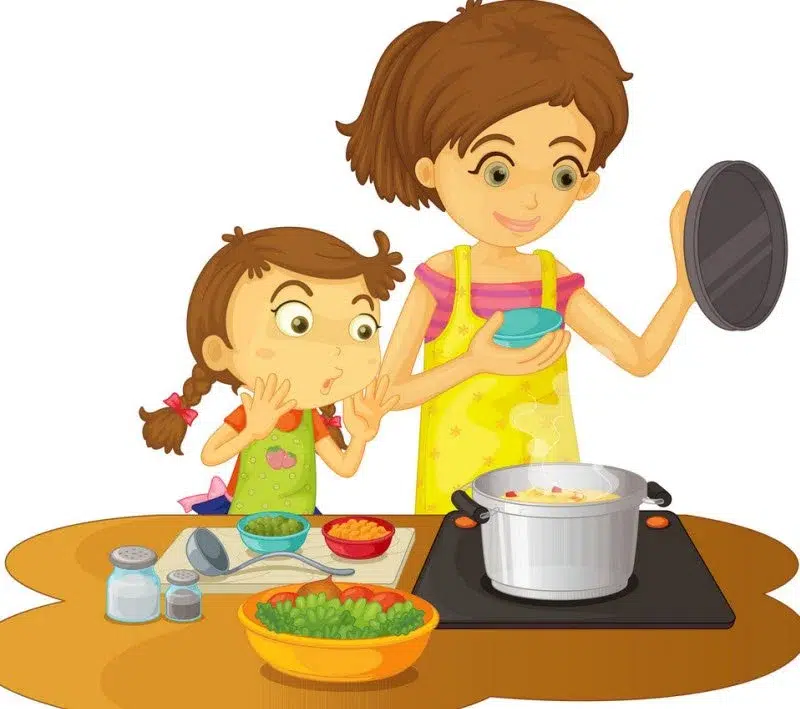 Mơ thấy đang nấu ăn với mẹ