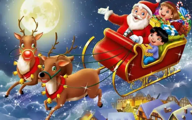 mộng gặp ông giá noel bay trên trời