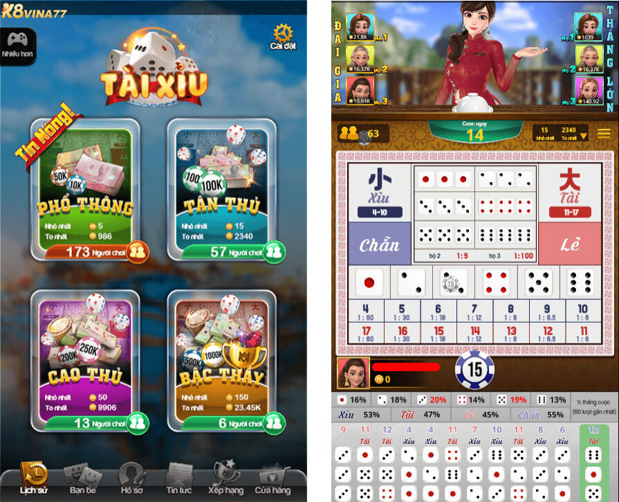 Giới thiệu game tài xỉu k8