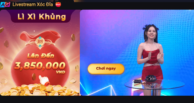 Giới thiệu sảnh xóc đĩa tại K8